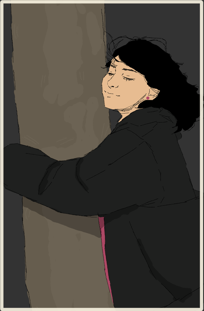The Ilustration showing calm emotion Calm emotion feeling