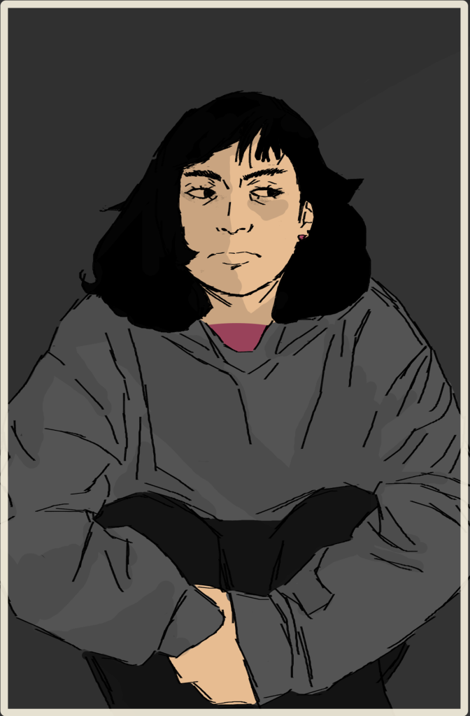 The Ilustration showing disgust emotion