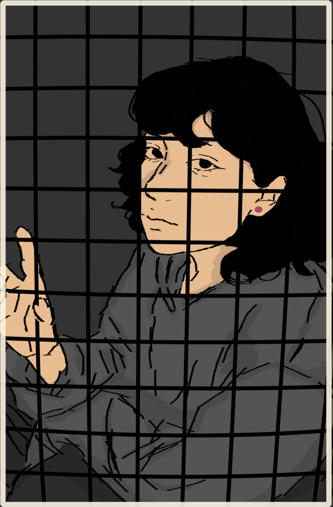 The Ilustration showing guilty emotion